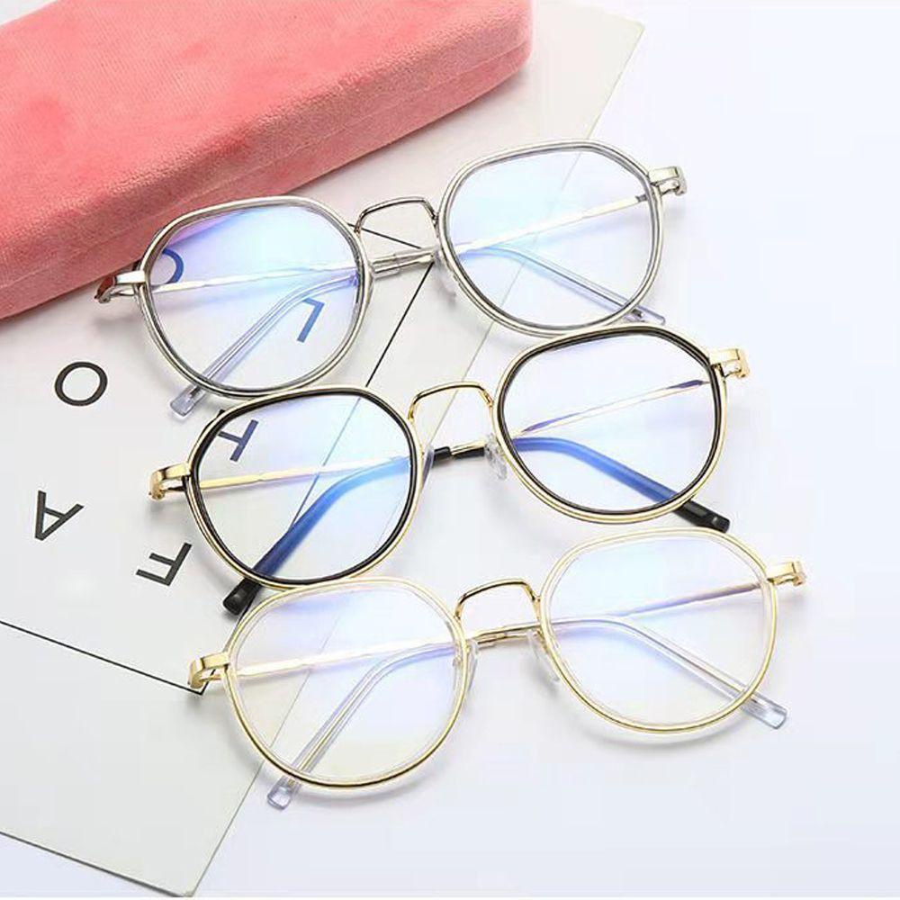 Mắt kính gọng to tròng trong suốt chống ánh sáng xanh phong cách cổ điển thời trang cho nam và nữ