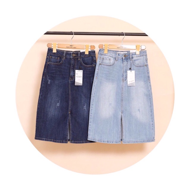 vay jeans dài qua gối | BigBuy360 - bigbuy360.vn