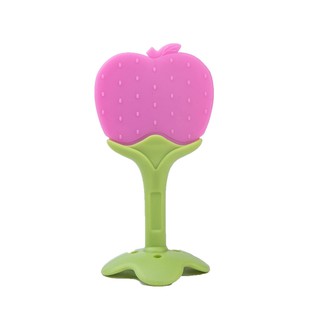 Gặm nướu hình trái cây silicon mềm có hộp đựng an toàn