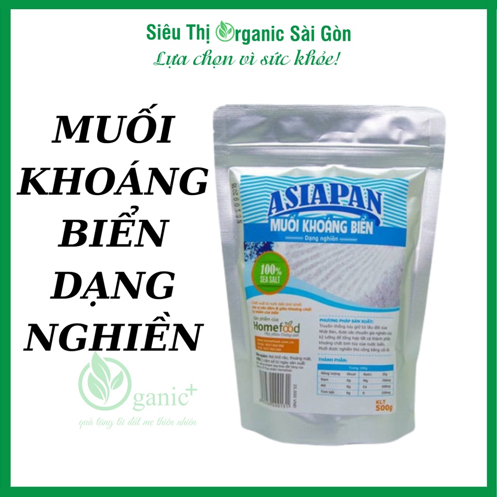 Muối khoáng biển dạng nghiền Homefood (500gram)