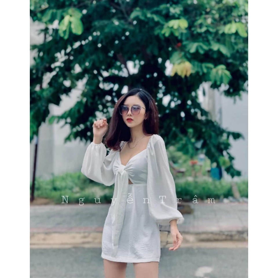 Đầm body buộc nơ ngực xinh xắn | BigBuy360 - bigbuy360.vn
