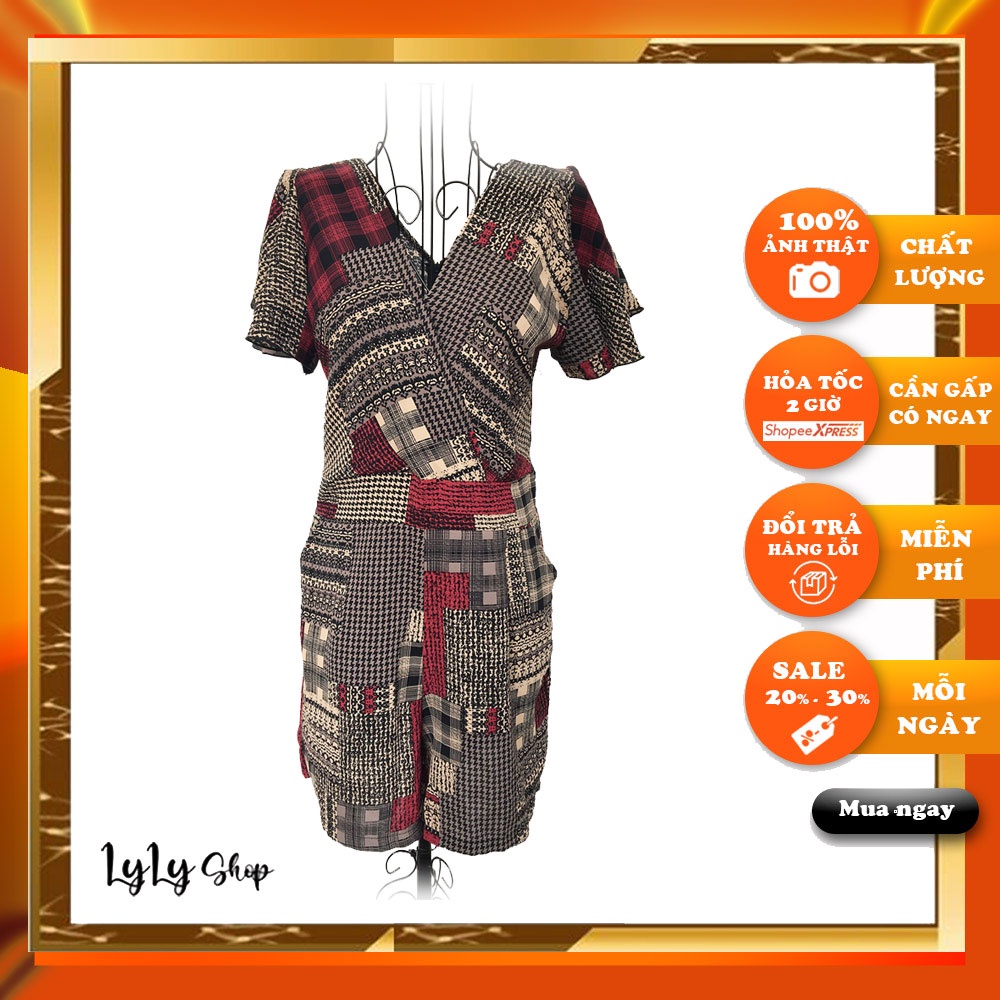 Đồ Jumpsuits liền thân hoa văn trẻ trung JS00031