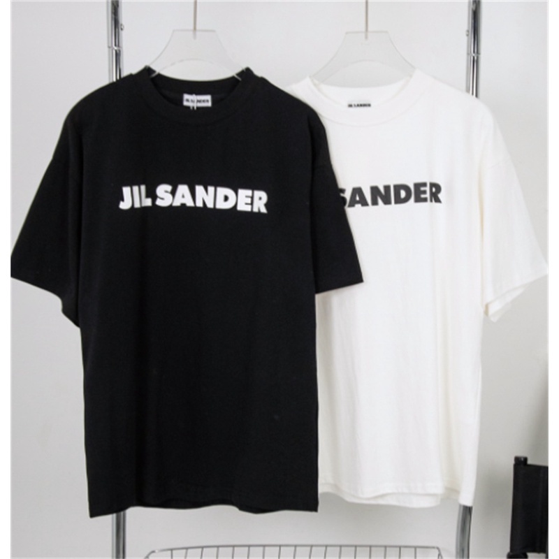 Áo Thun Cotton Tay Ngắn In Chữ JIL & Vander Cổ Điển Thời Trang Cho Cặp Đôi