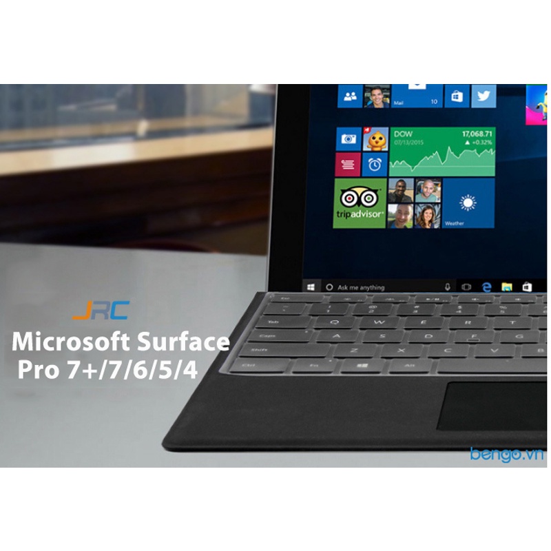 Phủ Phím Silicone Microsoft Surface Pro 7+/7/6/5/4/X, Laptop 3 13/15&quot; JRC Trong suốt