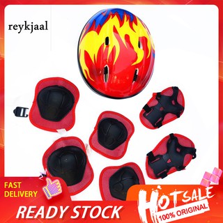 Set 7 phụ kiện bảo vệ đầu gối / khuỷu tay / đầu gối cho bé đi xe đạp