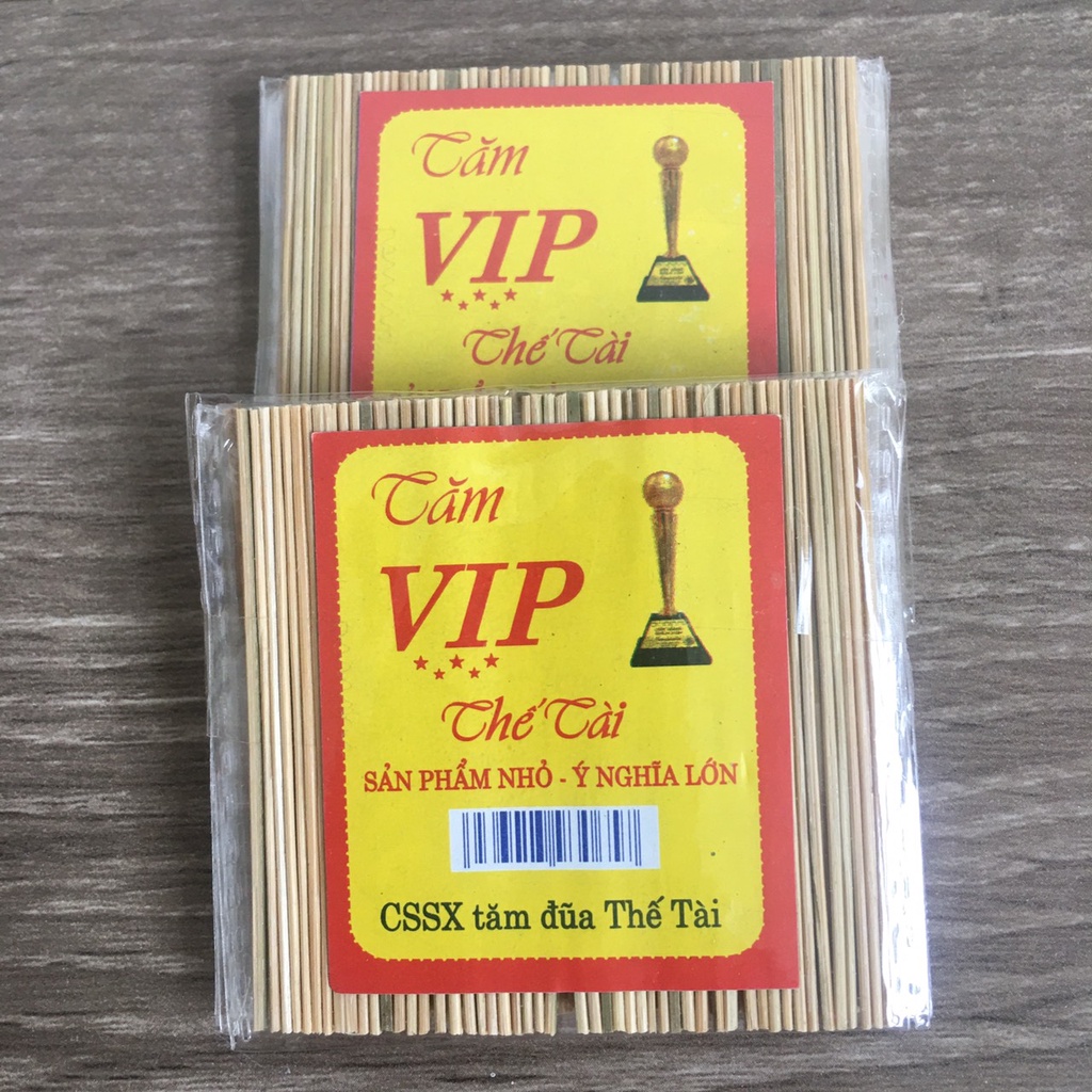 COMBO 02 gói tăm tre VIP Thế Tài, tăm xỉa răng bằng cật tre, hàng chất lượng cao, bảo vệ răng của bạn