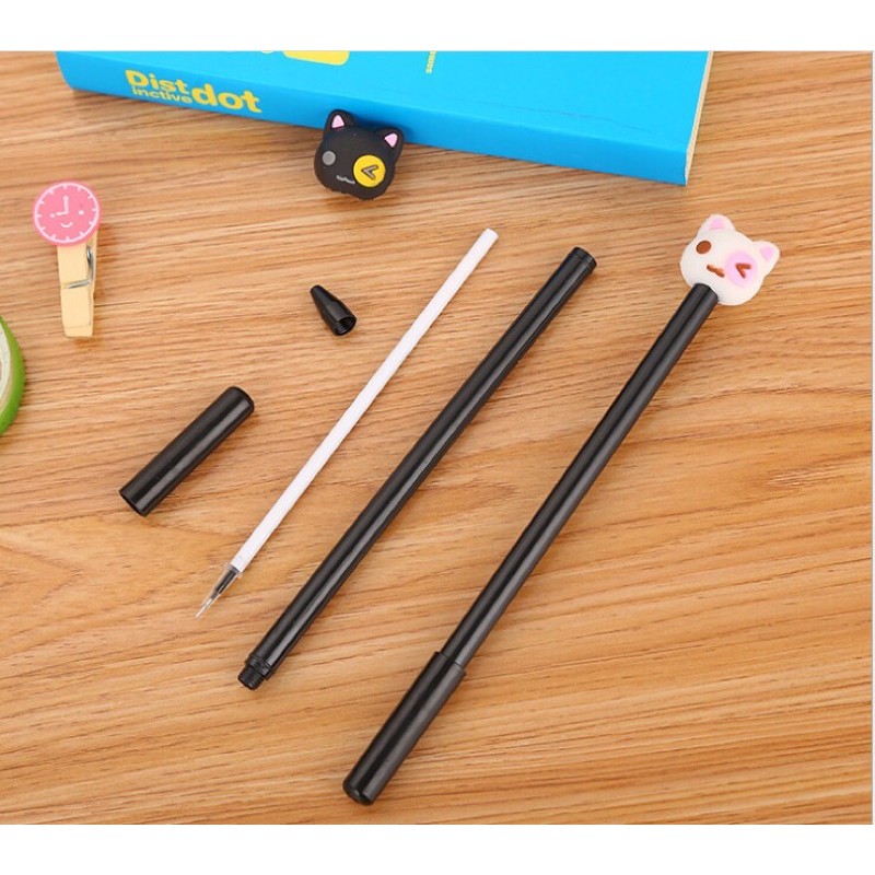 Bút gel hình mèo nháy mắt cảm xúc