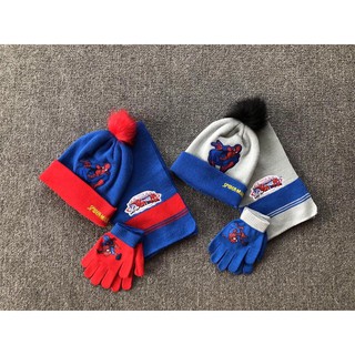 Set găng, mũ, khăn Spider man