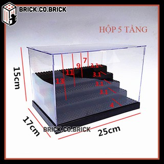 Hộp mica trưng bày minifigures, mô hình gundam, funko pop- 5 TẦNG -THÁO LẮP -KÍNH DÀY -Box Display - Display Case