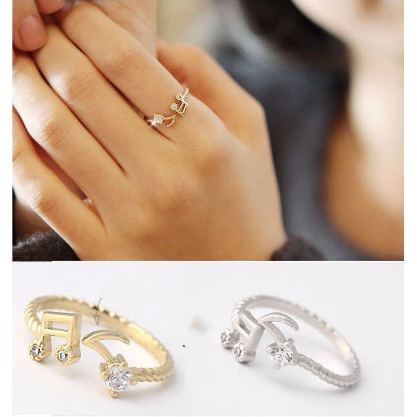 Nhẫn hình nốt nhạc xinh xắn N10