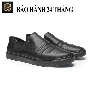 Giày lười nam công sở cao cấp - Giầy slip on da bò thật nguyến miếng CHEAPSTOREVN - CS472 (bảo hành 24 tháng)