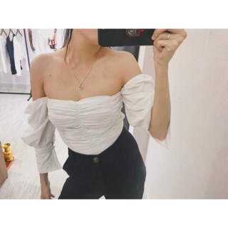 Áo cổ vuông kèm Ảnh thật