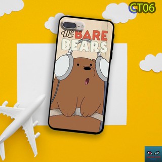 Ốp lưng  kính Iphone gấu trắng Ice bear,in hình dễ thương Cute 6/ 6s  6s plus/ 6 plus 7G / 8G X/ XS XR XS MAX