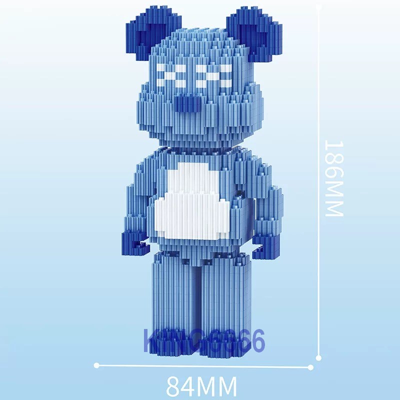 Đồ chơi  lắp ráp Gấu Bearbrick 19cm xếp hình mô hình Hàng Đẹp bear brick