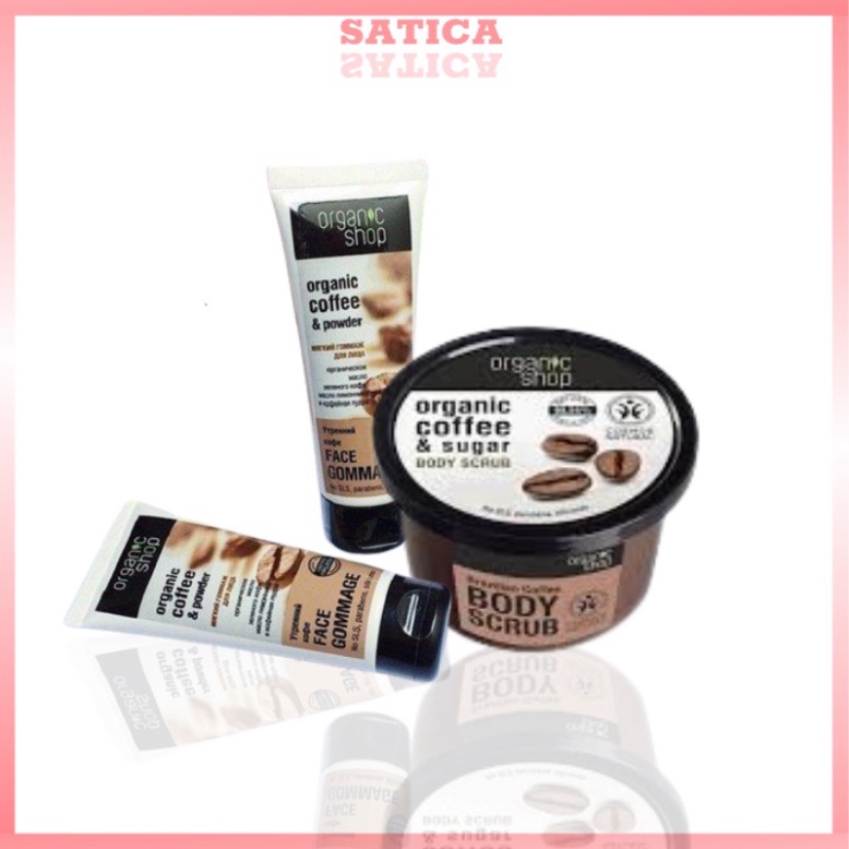 Kem Tẩy Da Chết Tinh Chất Cafe Body Organic Nga [HÀNG CHÍNH HÃNG]