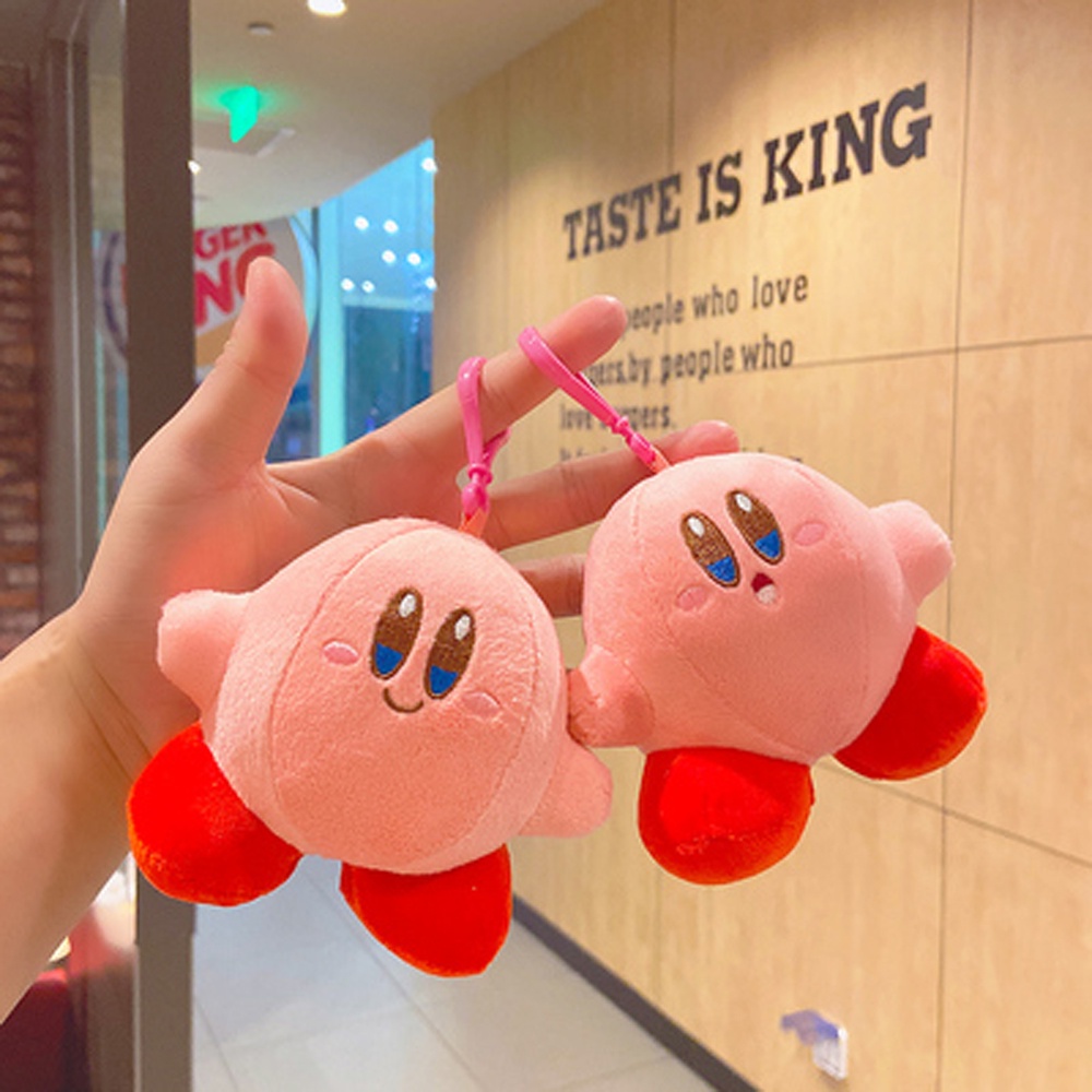 Thú nhồi bông hình Kirby mềm mại dễ thương có móc khóa thời trang 10cm