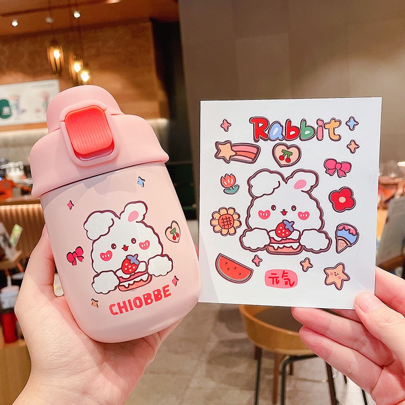 Miếng dán FOREVERLILY bằng PVC in hoạt hình chống nước trang trí cốc nước tiện lợi