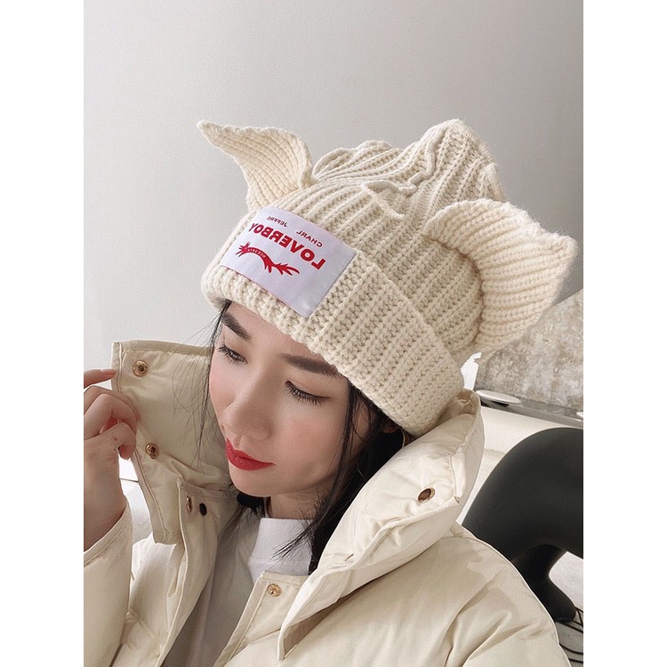 Mũ Len Dệt Kim Hình Tai Mèo Phong Cách Kpop SEVENTEEN HOSHI