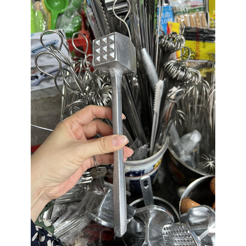 Búa đập thịt , giã gừng tỏi bằng nhôm đúc 2 mặt chống gỉ