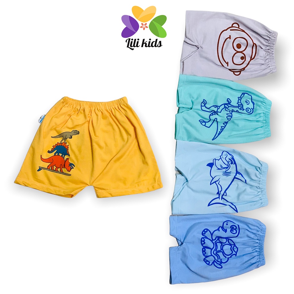 Quần Đùi Cho Bé LILI.KIDS Quần Chục Đùi Cotton Cho Bé Trai Bé Gái In Mông QC09