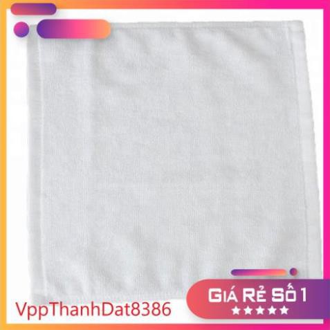 (Sale)  Khăn Lau Trắng Đa Năng Chất Liệu Cotton Sợi 20x20cm Khăn Trắng Lau Sạch Mọi Thứ