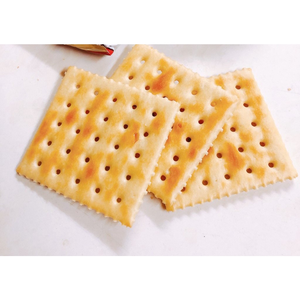 Bánh Quy Ăn Kiêng Soda Cracker Lúa Mì Top Savor (Gói 380g-vàng)