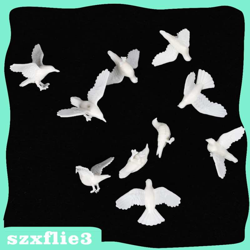 Set 10 Mô Hình Chim Bồ Câu Mini Trang Trí Nhà Búp Bê