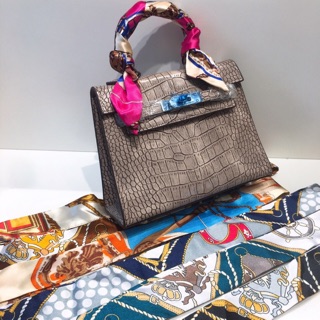 Khăn lụa quấn túi - phụ kiện túi xách