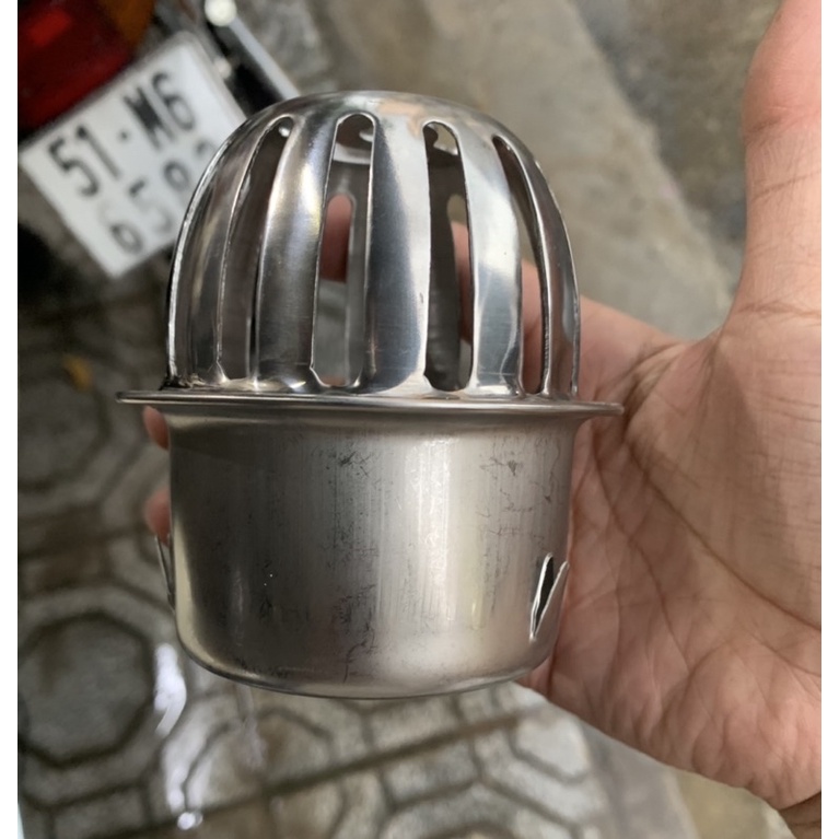 Quả cầu lọc rác inox đế liền lắp các cỡ ống 60 - 110mm