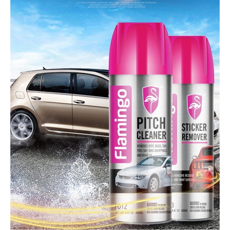 Chai tẩy nhựa đường cho ô tô Flamingo Pitch Cleaner chuyên dụng 450ml