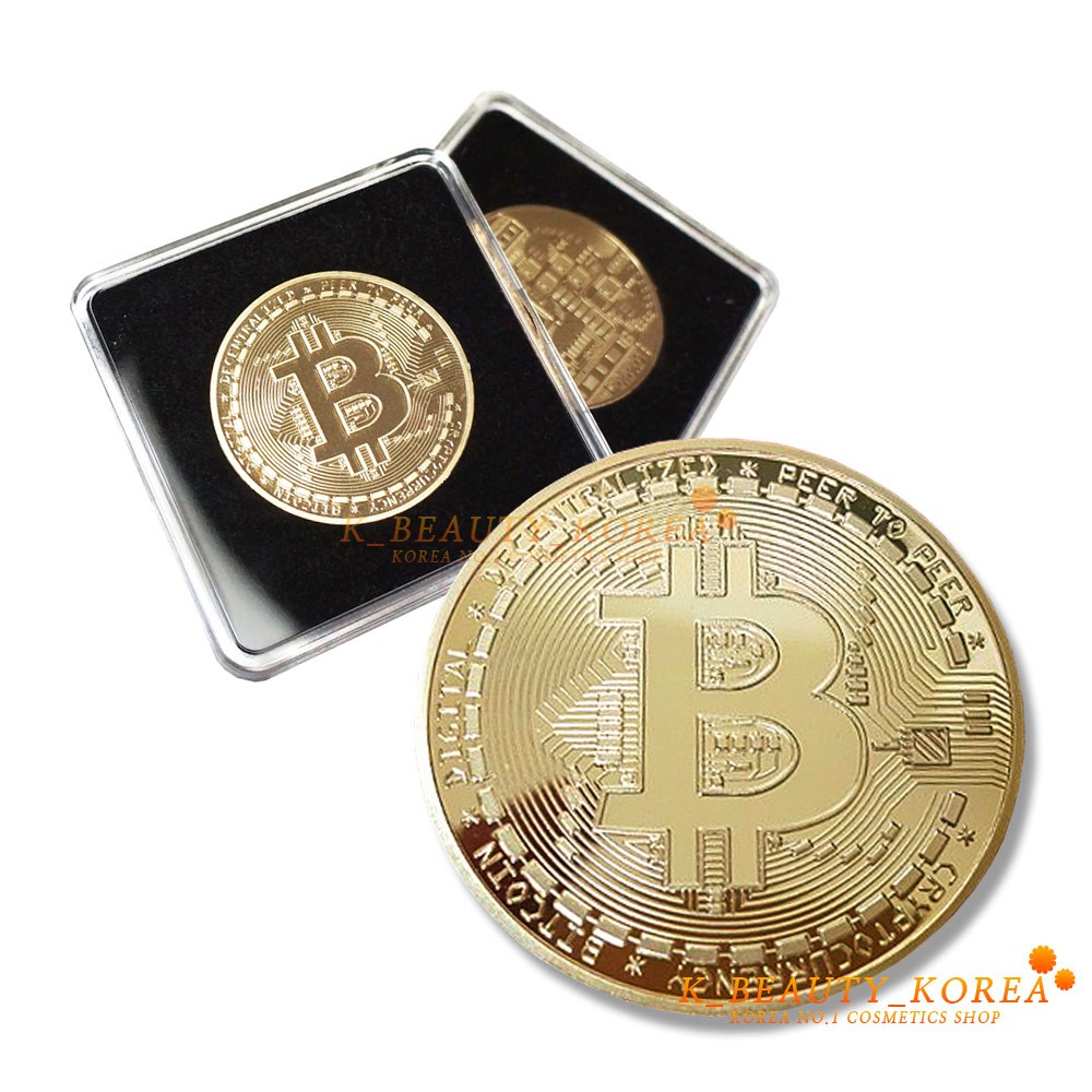 BITCOIN 24K Gold Plated Coin Đồng Tiền Bitcoin Mạ Vàng 24k