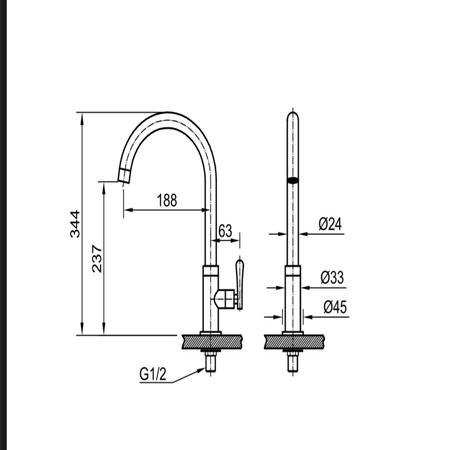 Vòi bếp lạnh , vòi rửa chén lạnh, vòi chậu chén bát SFV-31 INAX chính hãng