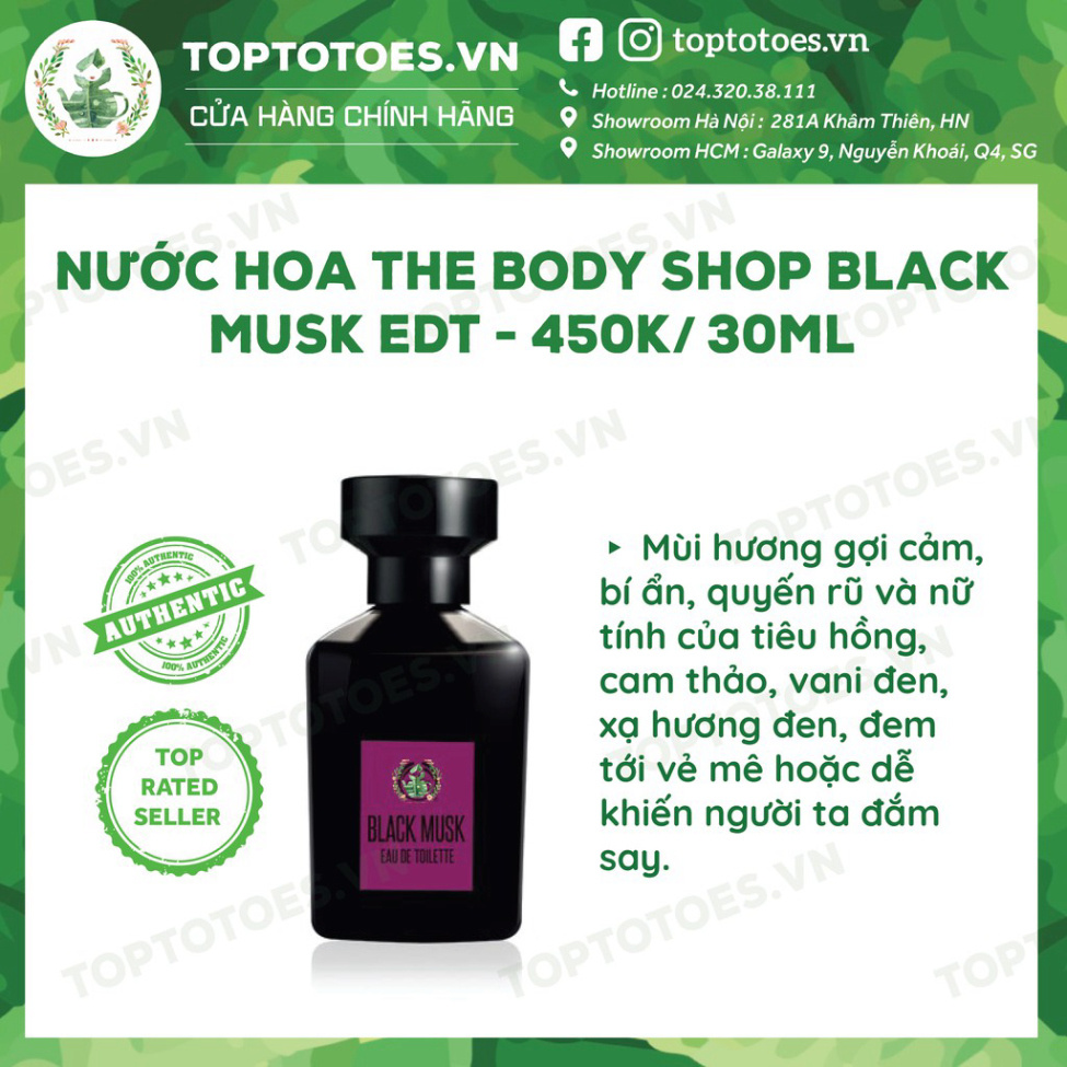 SỐC THẬT SỰ Nước hoa The Body Shop White musk/ White musk Flora/ White musk L’eau/ Black musk SỐC THẬT SỰ