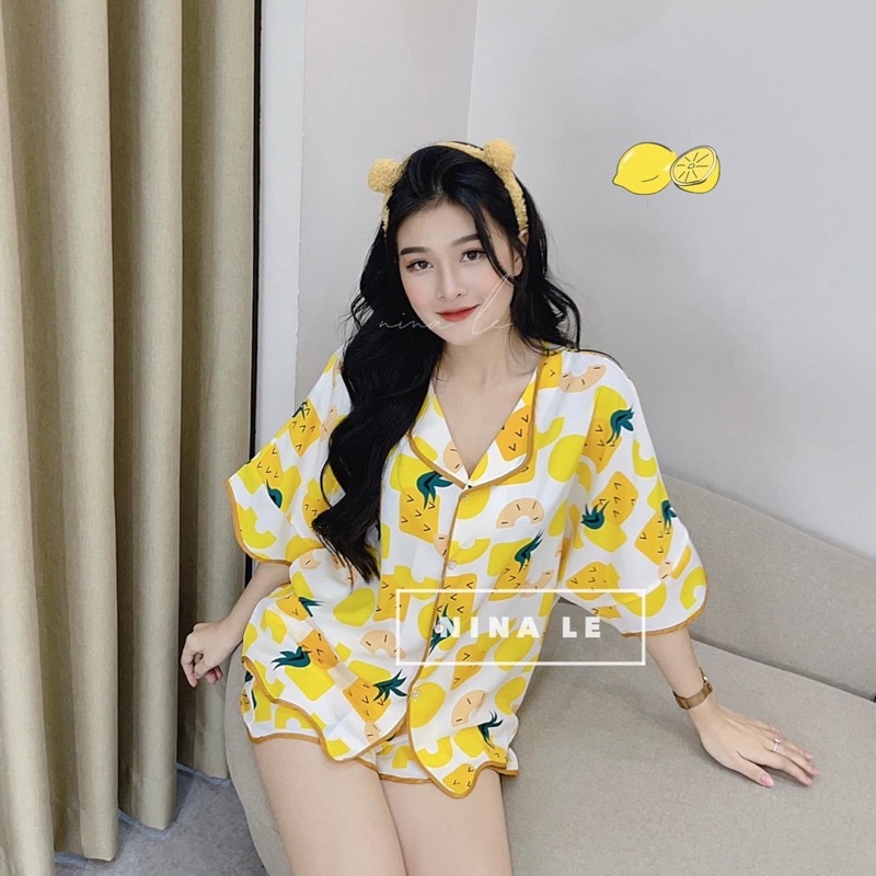 SET đồ bộ đùi viền sóng bèo - 22.Lystore