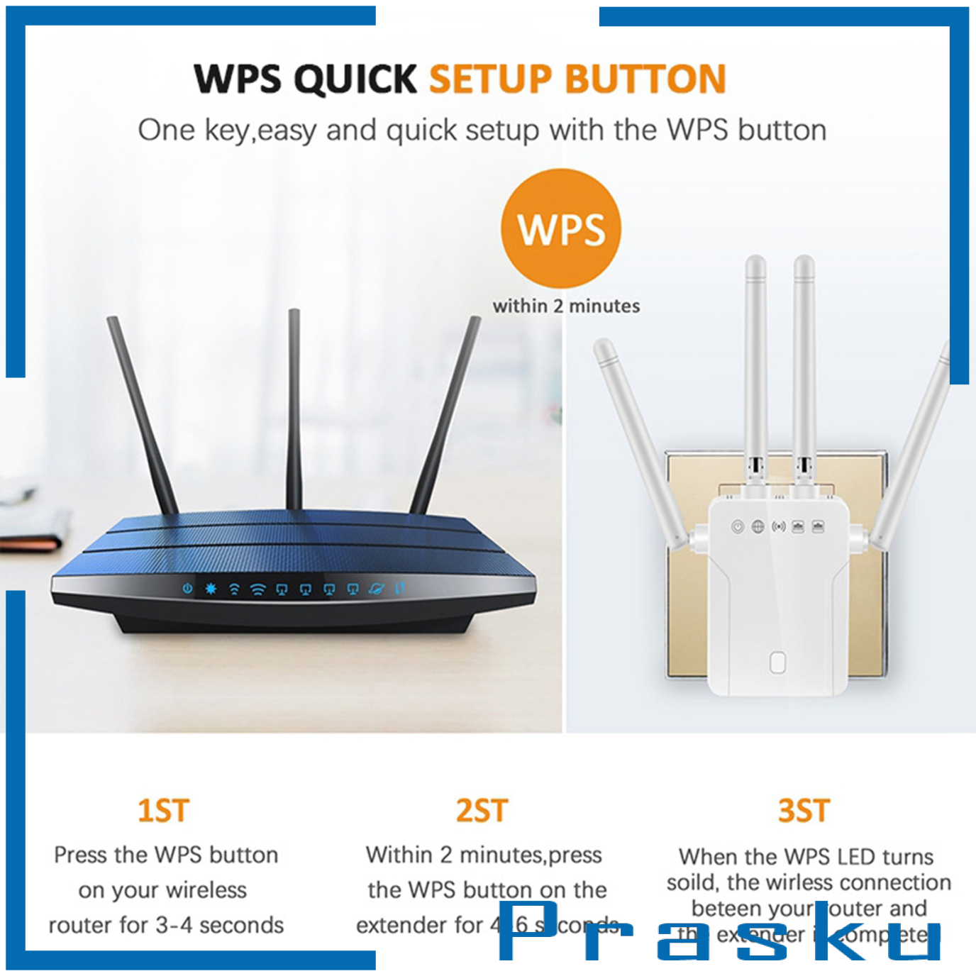 Bộ Phát Wifi Không Dây Prasku Ac1200 2.4 / 5g | BigBuy360 - bigbuy360.vn