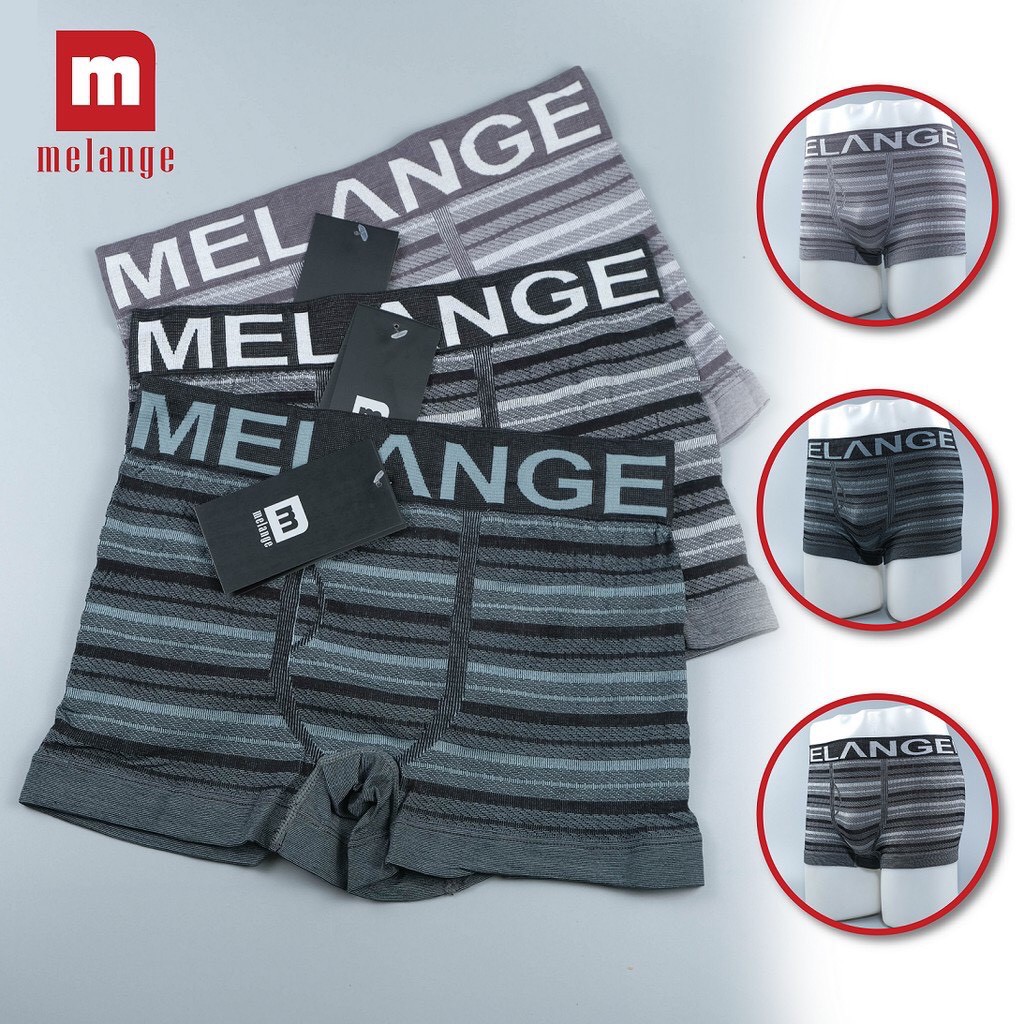 Quần sịp đùi boxer nam MELANGE sợi tre liền mảnh LM01