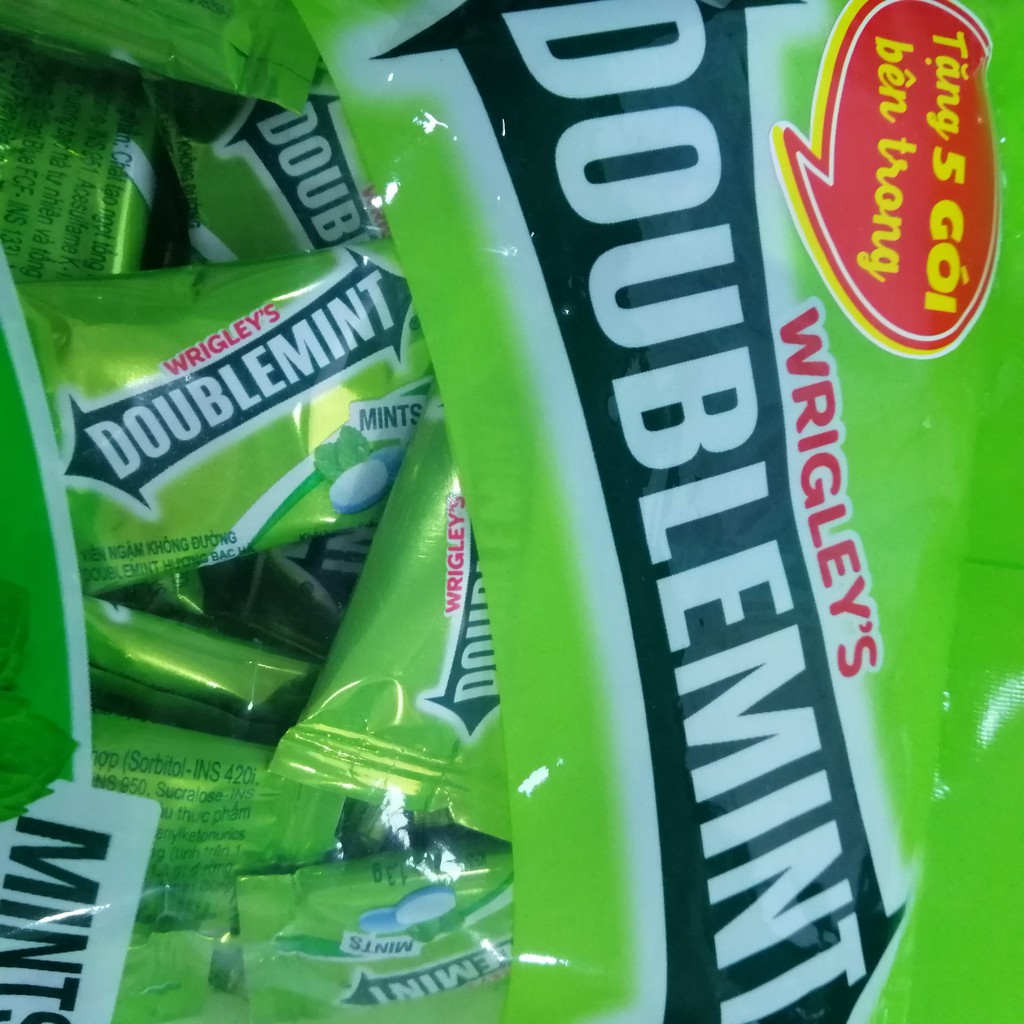 Viên ngậm không đường Doublemint Hương Bạc Hà