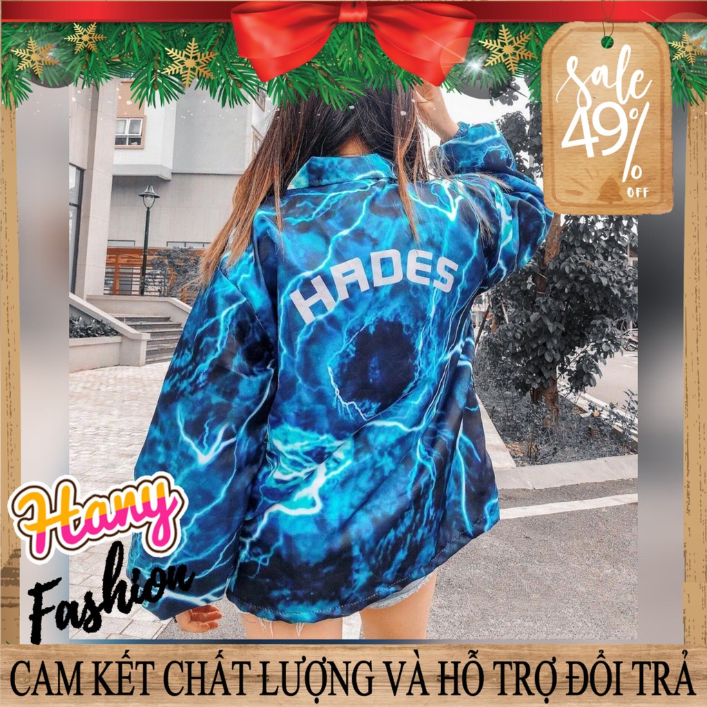 Áo khoác dù 2 lớp phản quan WhirlPool Hades Jacket - Áo khoác dù loang màu Hades sấm sét cực hot || Hany Shop