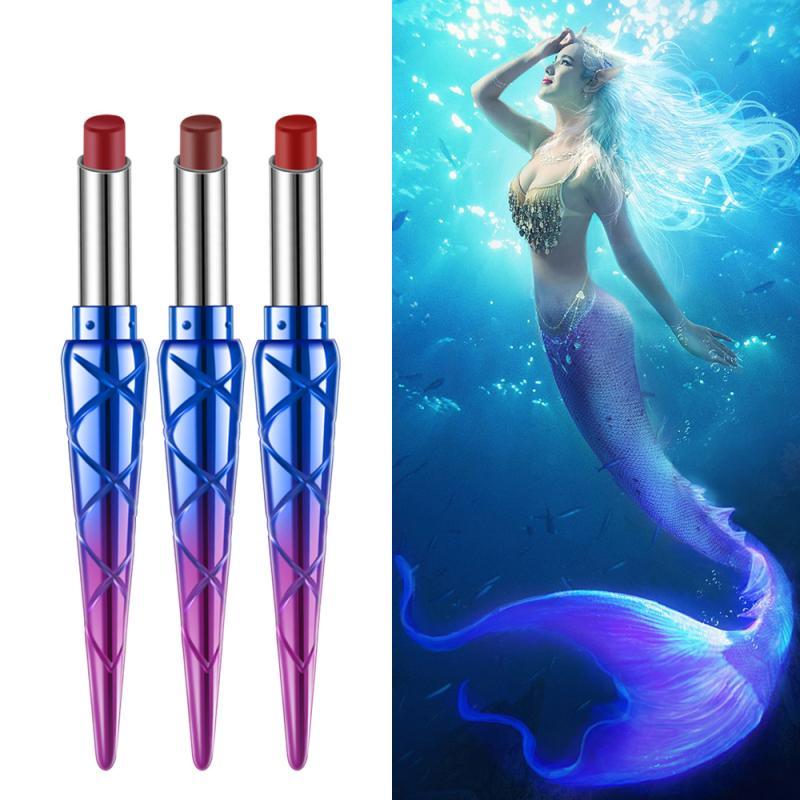 10 Colors Mermaid Matte Lipstick Pen Long-lasting Waterproof Not Fade Lip Liner Vitamin E Smoke Tube Stick | BigBuy360 - bigbuy360.vn