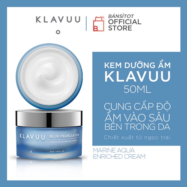 KEM DƯỠNG NGỌC TRAI KIỀM DẦU KLAVUU BLUE PEARLSATION Marine Aqua Enriched Cream