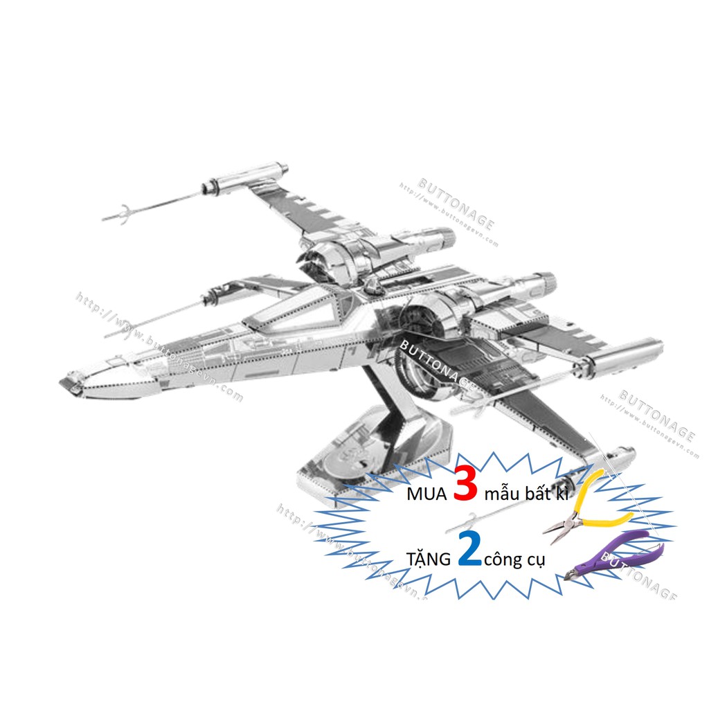 Mô Hình Lắp Ráp 3d Phi Thuyền Vũ Trang  X-Wing T-70