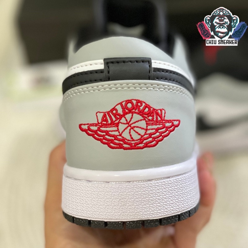 Giày thể thao jd1 cổ thấp xám trắng phiên bản cao cấp giày Sneaker Jordan low Smoke Grey V2