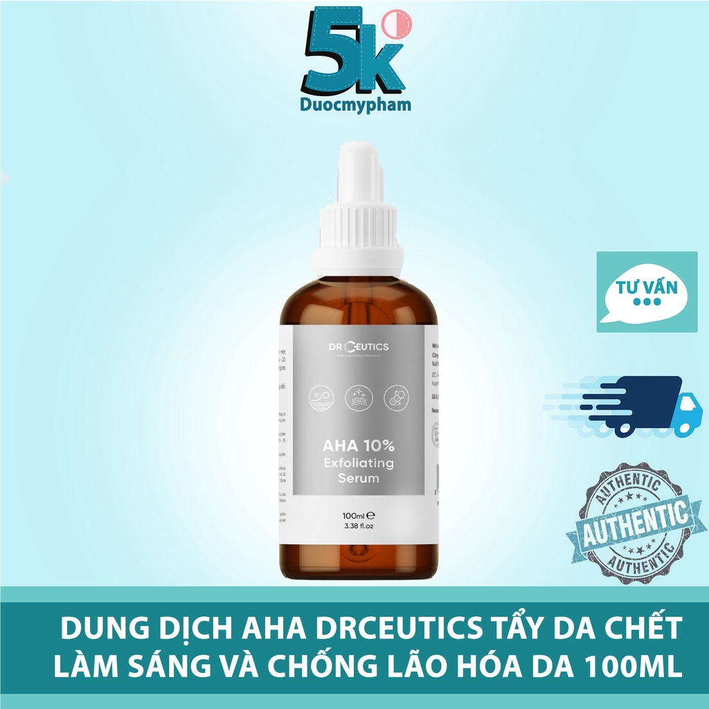 Dung Dịch AHA DrCeutics -Chống lão hóa, làm sáng và tẩy da chết (100ml)