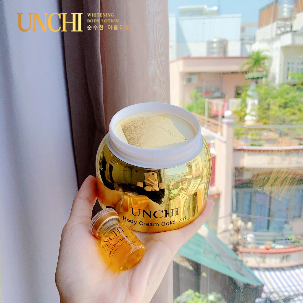 Kem body UNCHI (ĐÊM) dưỡng trắng. chống nắng SPF 45+. Mùi thơm chanel coco sang chảnh