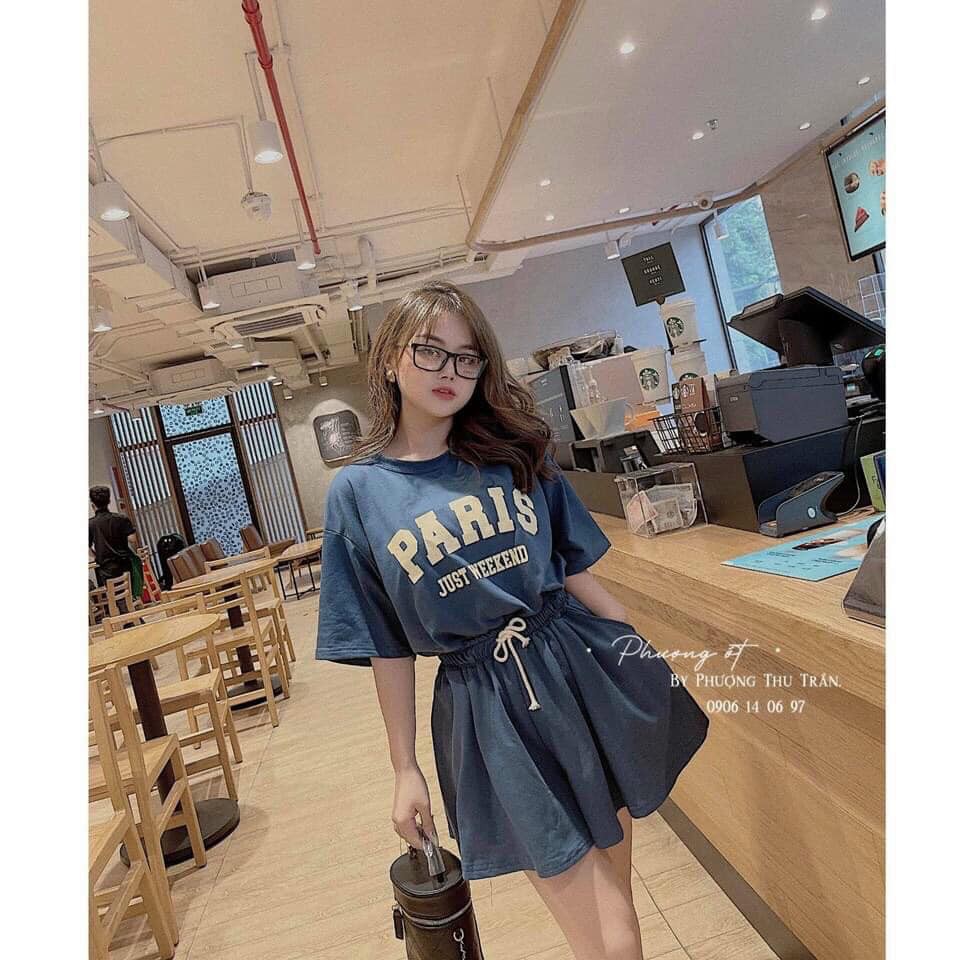 Bộ đùi Pariss chữ lớn, quần dáng váy 3 màu ( kèm ảnh thật, video ) | BigBuy360 - bigbuy360.vn