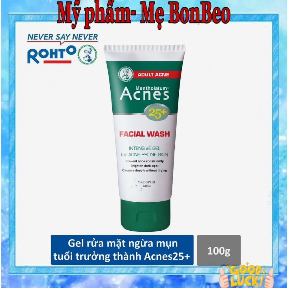 Gel rửa mặt ngăn ngừa mụn tuổi trưởng thành Acnes 25+ Facial Wash 100g