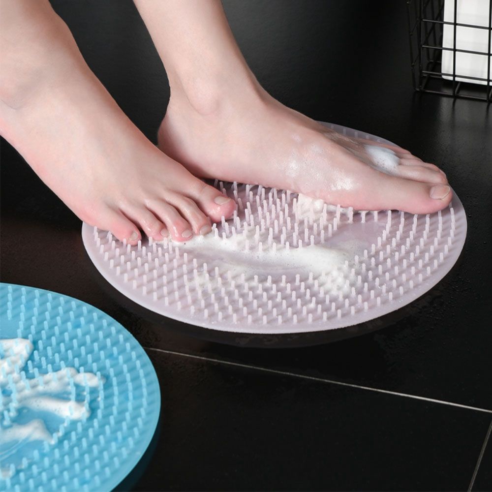 (Hàng Mới Về) Bàn Chải Silicone Tròn Mát Xa Tẩy Tế Bào Chết Cho Bàn Chân 31cm
