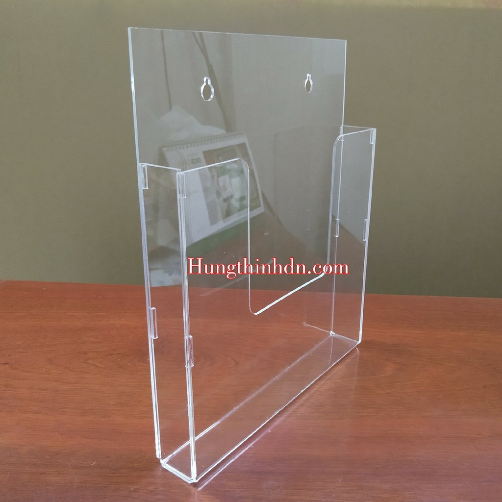 Kệ mica đựng tờ rơi, brochure treo tường, kích thước A4,A5_mica loại tốt