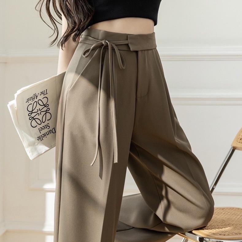 [NEW] Quần Suông Ống Rộng Thắt Dây Nơ Vải Tuyết Mưa Cao Cấp Siêu Hot