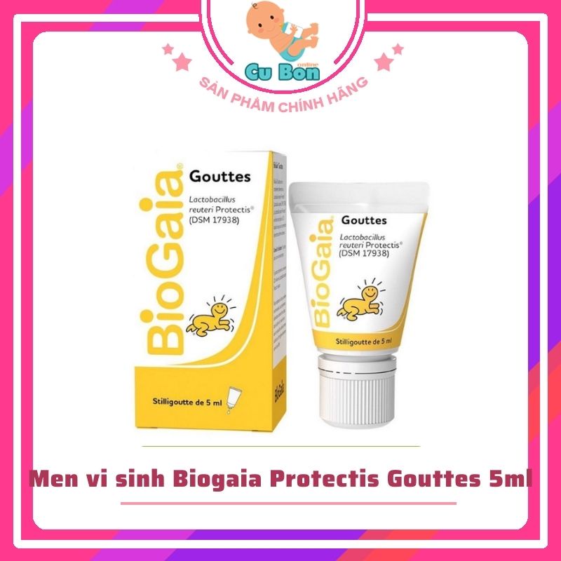 Men vi sinh Biogaia Pháp Protectis Gouttes 5ml cho trẻ sơ sinh trở lên dạng tuýp là men tiêu hoá cho bé hiệu quả